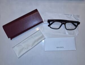 Gucci Eyeglasses GG1987O 003 Grey Tortoise Rectangle Frames Glasses Full Set 54m